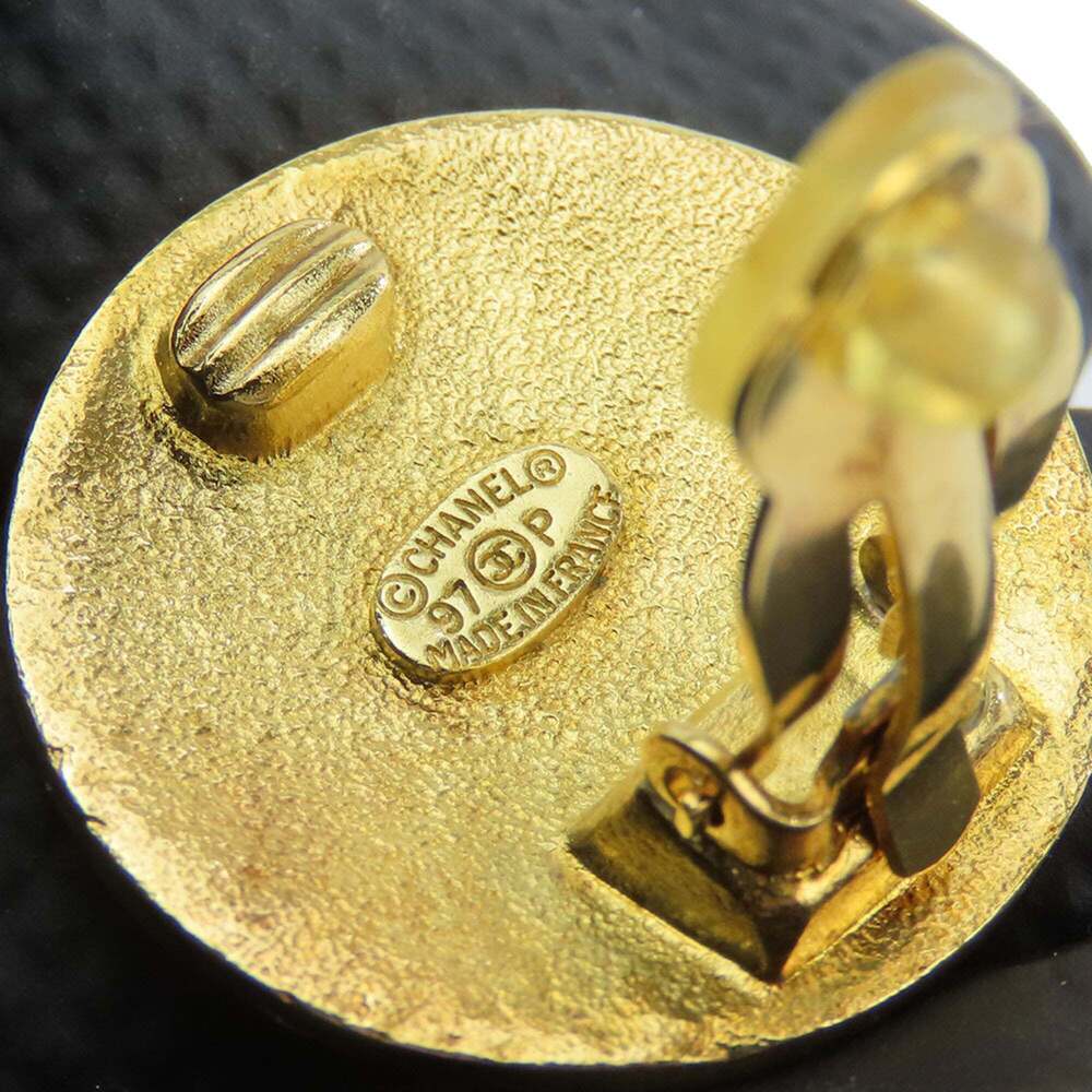 CHANEL Authentic Gold Logo Earrings - Picture 6 of 9
